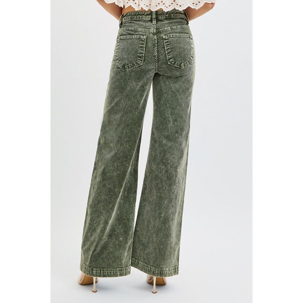 RISEN High Rise Wide Leg Corduroy Jeans - PW21322X - Plus Size 2XL - Picture 5 of 6